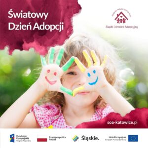 plakat promujący Światowy Dzień Adopcji