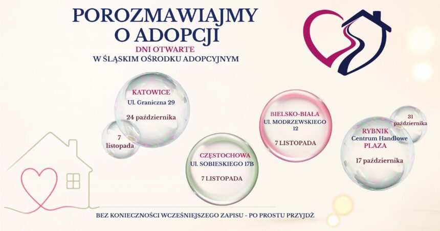 POROZMAWIAJMY O ADOPCJI Terminy Dni Otwartych w Śląskim Ośrodku Adopcyjnym w Katowciach